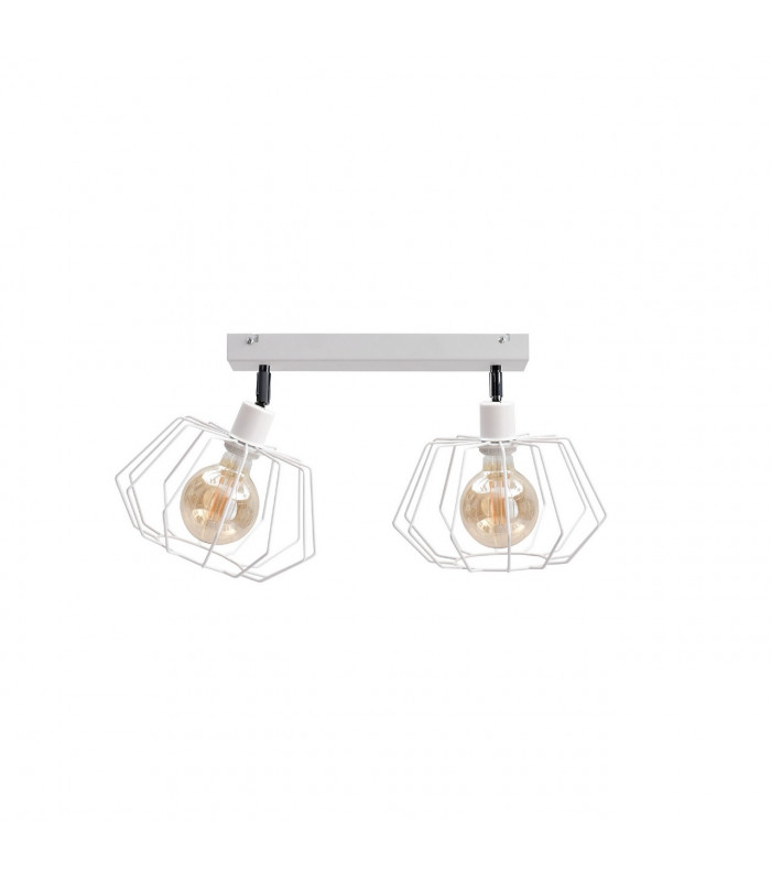 Luna Twin Ceiling Spotlight White, 50cm, 2x E27