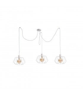 Luna Cluster Pendant Ceiling Light White, 3x E27