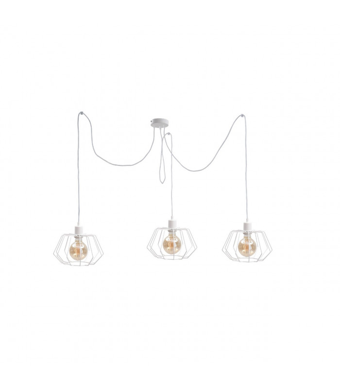 Luna Cluster Pendant Ceiling Light White, 3x E27