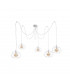 Luna Cluster Pendant Ceiling Light White, 5x E27