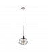 Soho Wire Frame Pendant Ceiling Light Wood, 25cm, 1x E27