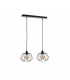 Soho Bar Pendant Ceiling Light Wood, 55cm, 2x E27