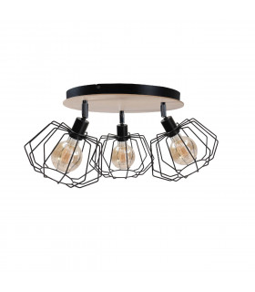 Soho Ceiling Spotlight Clusters Wood, 32cm, 3x E27