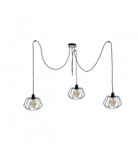 Soho Cluster Pendant Ceiling Light Wood, 3x E27