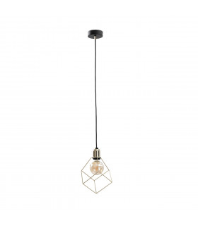 Taho Wire Frame Pendant Ceiling Light Gold, 22cm, 1x E27