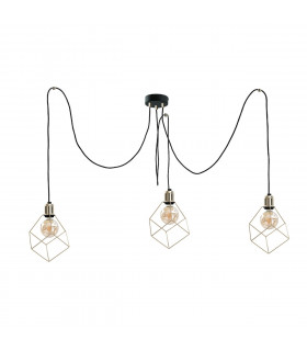 Taho Cluster Pendant Ceiling Light Gold, 3x E27