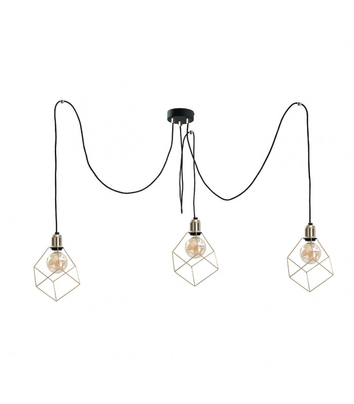 Taho Cluster Pendant Ceiling Light Gold, 3x E27