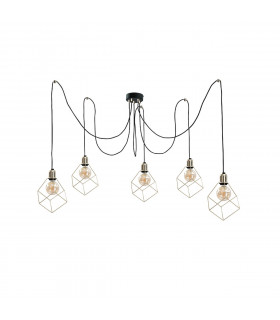 Taho Cluster Pendant Ceiling Light Gold, 5x E27