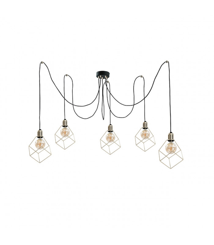 Taho Cluster Pendant Ceiling Light Gold, 5x E27