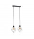Ruben Bar Pendant Ceiling Light Black, 50cm, 2x E27
