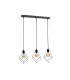 Ruben Bar Pendant Ceiling Light Black, 60cm, 3x E27