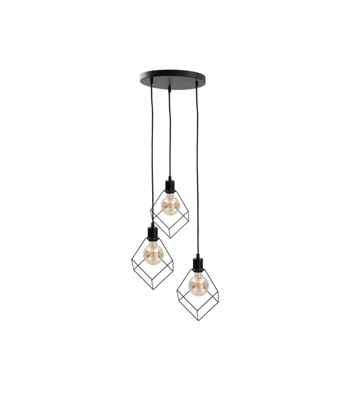 Ruben Cluster Pendant Ceiling Light Black, 32cm, 3x E27