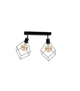 Ruben Twin Ceiling Spotlight Black, 53cm, 2x E27