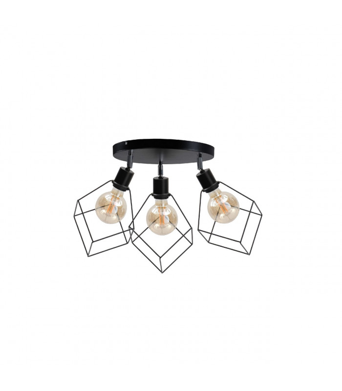 Ruben Ceiling Spotlight Clusters Black, 32cm, 3x E27