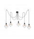 Ruben Cluster Pendant Ceiling Light Black, 5x E27