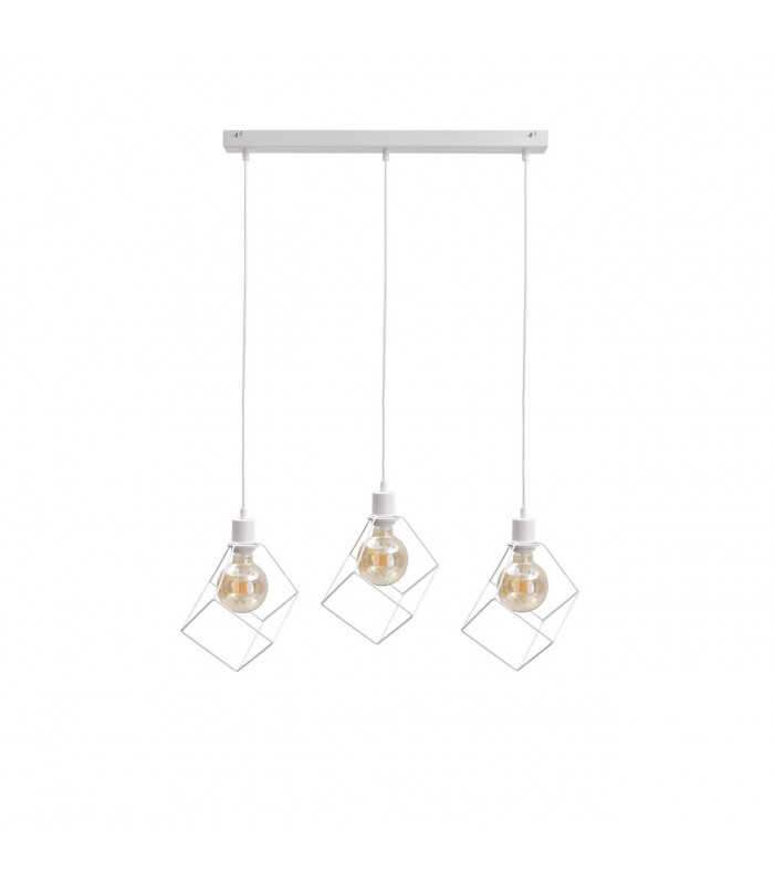 Ruben Bar Pendant Ceiling Light White, 60cm, 3x E27