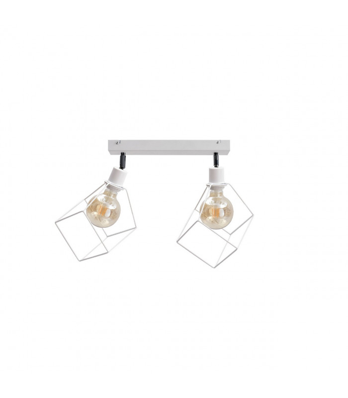 Ruben Twin Ceiling Spotlight White, 53cm, 2x E27