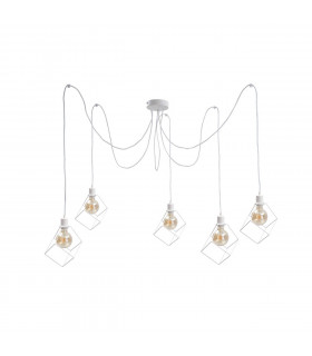 Ruben Cluster Pendant Ceiling Light White, 5x E27