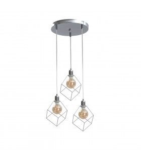 Ruben Cluster Pendant Ceiling Light Silver, 32cm, 1x E27