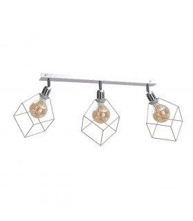 Ruben Ceiling Spotlight Bar Silver, 63cm, 3x E27