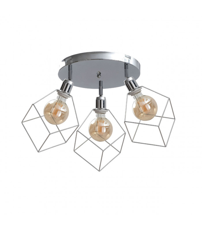 Ruben Ceiling Spotlight Clusters Silver, 32cm, 3x E27