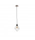 Ruben Wire Frame Pendant Ceiling Light Wood, 22cm, 1x E27