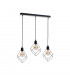 Ruben Bar Pendant Ceiling Light Wood, 65cm, 3x E27