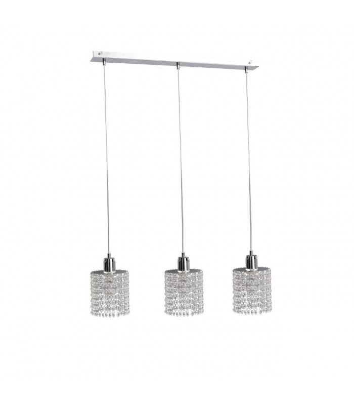 Diament Bar Pendant Ceiling Light Hanging Droplets, 60cm, 3x E27