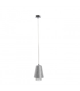 Molly Dome Pendant Ceiling Light Crystal Silver, 17cm, 1x E27