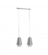 Molly Bar Pendant Ceiling Light Crystal Silver, 50cm, 2x E27