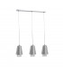 Molly Bar Pendant Ceiling Light Crystal Silver, 60cm, 3x E27