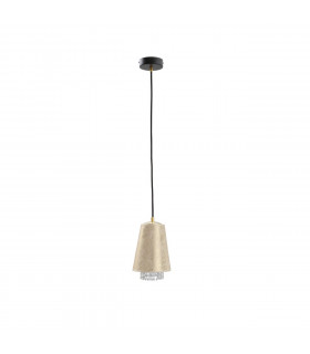 Molly Dome Pendant Ceiling Light Crystal Gold, 17cm, 1x E27