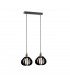 Gemma Bar Pendant Ceiling Light Black, Gold, 50cm, 2x E27