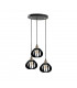 Gemma Cluster Pendant Ceiling Light Black, Gold, 32cm, 3x E27