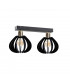 Gemma Twin Ceiling Spotlight Black, Gold, 50cm, 2x E27