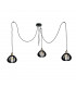 Gemma Cluster Pendant Ceiling Light Black, Gold, 3x E27