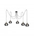 Gemma Cluster Pendant Ceiling Light Black, Gold, 5x E27