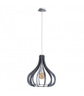 Lavena Wire Frame Pendant Ceiling Light Grey, 43.5cm, 1x E27