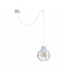 Bento Wire Frame Pendant Ceiling Light White, 28cm, 1x E27, 200cm wire