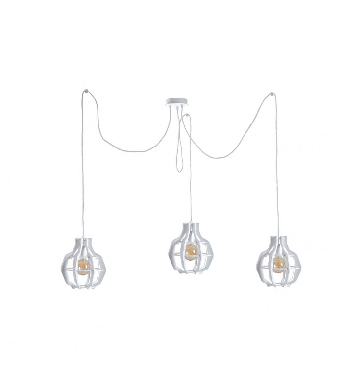 Bento Cluster Pendant Ceiling Light Small White, 3x E27