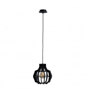 Bento Wire Frame Pendant Ceiling Light Black, 28cm, 1x E27