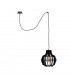 Bento Wire Frame Pendant Ceiling Light Black, 28cm, 1x E27, 200cm wire