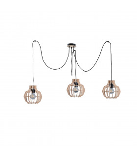 Bento Cluster Pendant Ceiling Light Small Natural, 3x E27