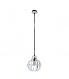 Bento Wire Frame Pendant Ceiling Light Black, White, 28cm, 1x E27
