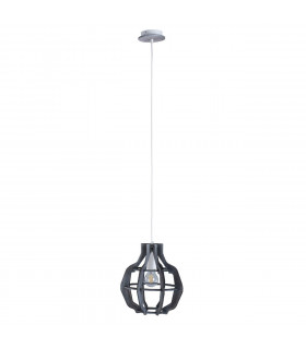 Bento Wire Frame Pendant Ceiling Light Small Grey, 28cm, 1x E27