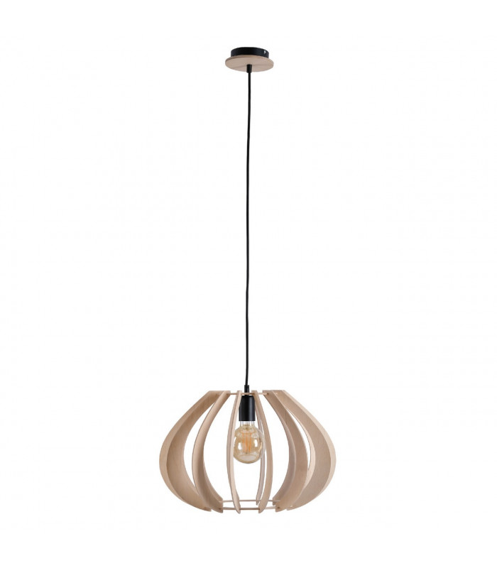 Nora Wire Frame Pendant Ceiling Light Natural, 44.5cm, 1x E27