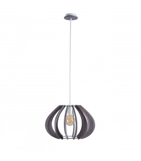 Nora Wire Frame Pendant Ceiling Light Grey, 44.5cm, 1x E27