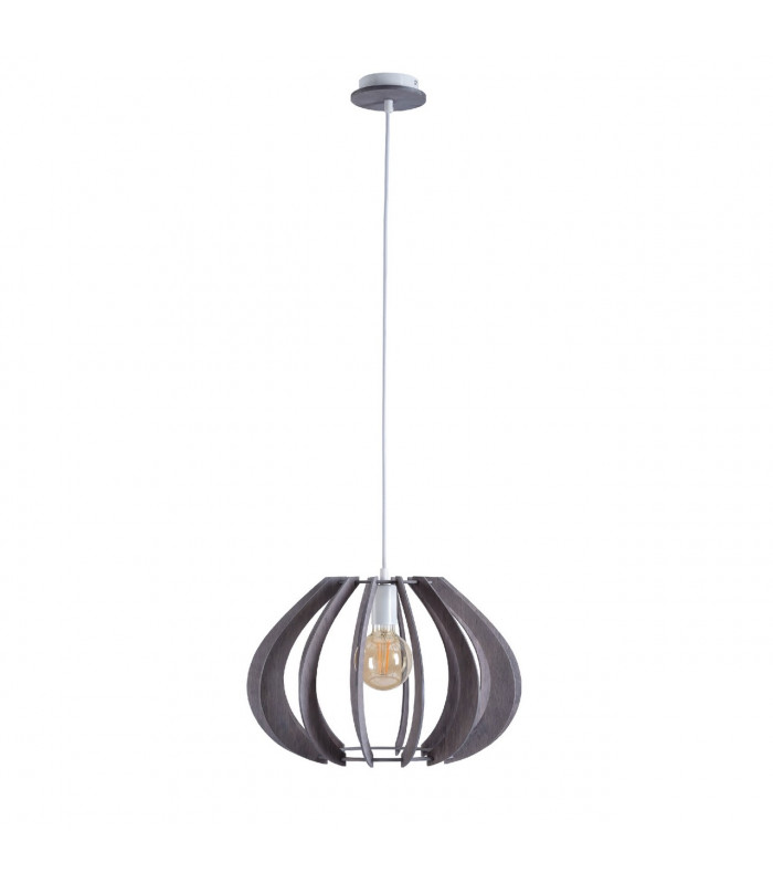 Nora Wire Frame Pendant Ceiling Light Grey, 44.5cm, 1x E27