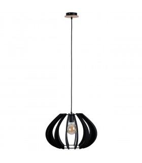 Nora Wire Frame Pendant Ceiling Light Black, 44.5cm, 1x E27