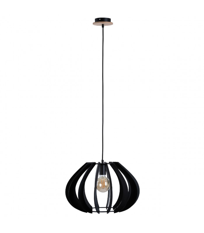 Nora Wire Frame Pendant Ceiling Light Black, 44.5cm, 1x E27